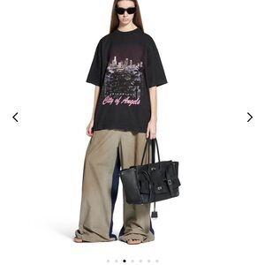 Balenciaga City Of Angels T-Shirt in faded black dry jersey for Women and Men